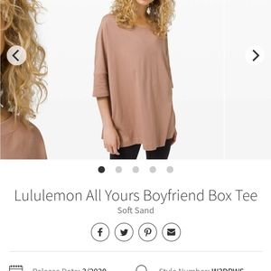 Lululemon All Yours Box Tee in Soft Sand size M